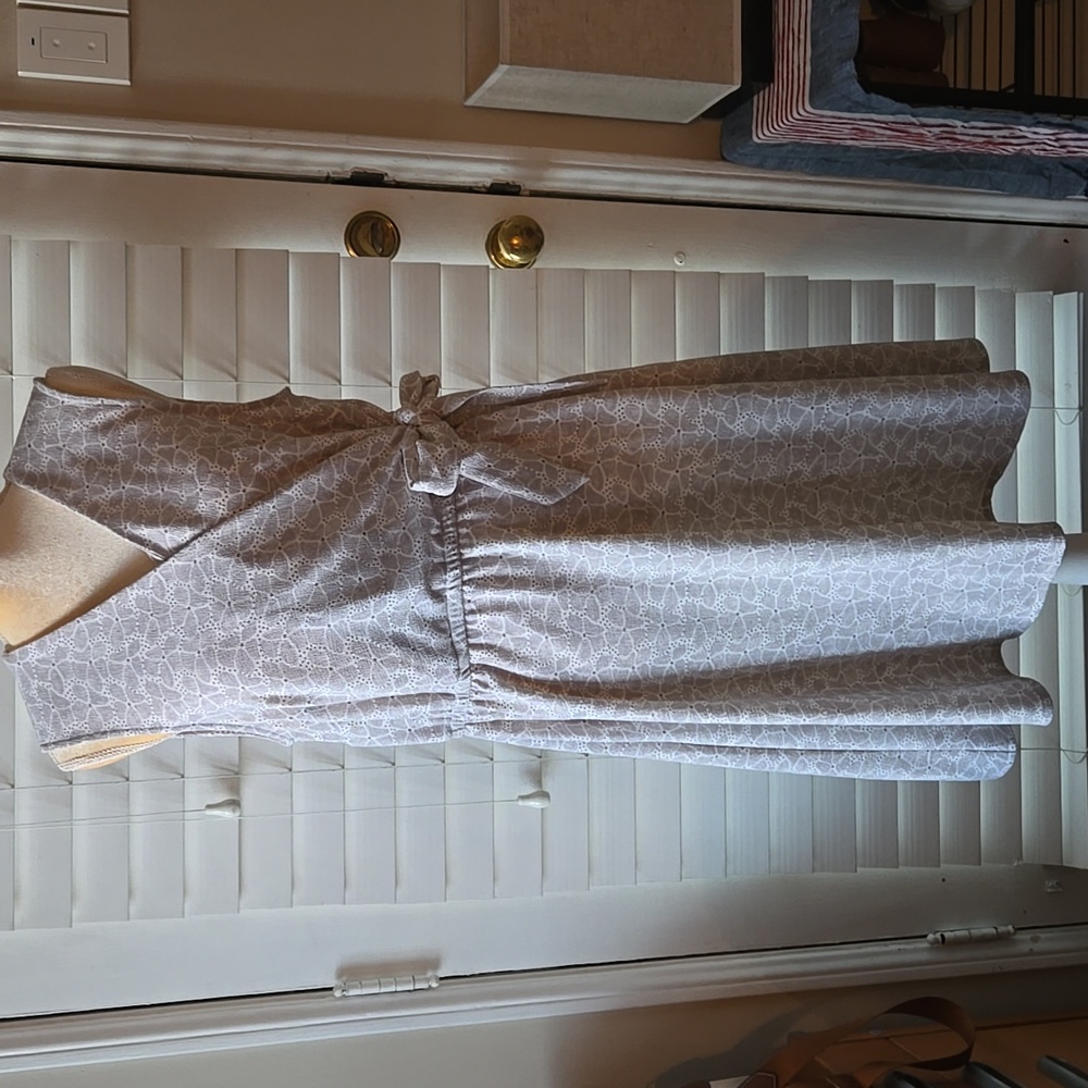 NWT Lane Bryant Gray/White Faux Wrap Sundress - Size 14/16